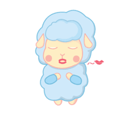 blue merry lamb sticker #4288129