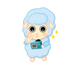 blue merry lamb sticker #4288134