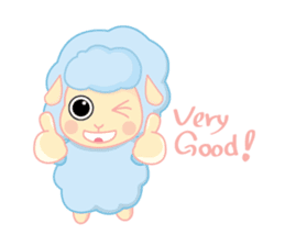 blue merry lamb sticker #4288135