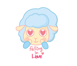 blue merry lamb sticker #4288136