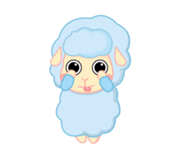blue merry lamb sticker #4288140