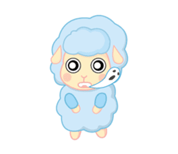 blue merry lamb sticker #4288141