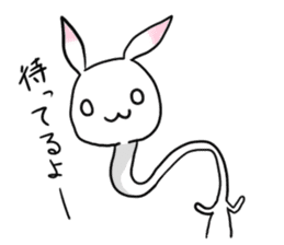 Rabbit of the pink ear 4 sticker #4288477