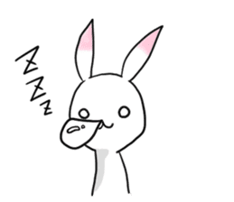 Rabbit of the pink ear 4 sticker #4288487