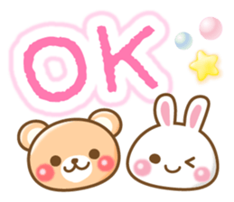 Bear and rabbit sticker sticker #4289080