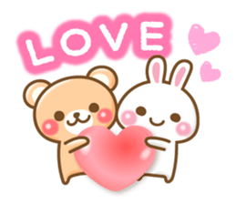 Bear and rabbit sticker sticker #4289092