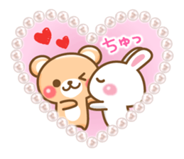 Bear and rabbit sticker sticker #4289094