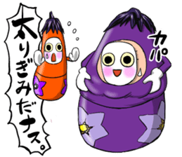 eggplant Matryoshka sticker #4289151