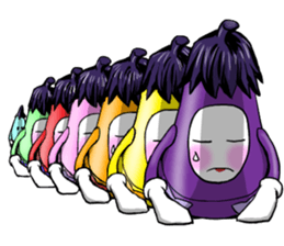 eggplant Matryoshka sticker #4289153