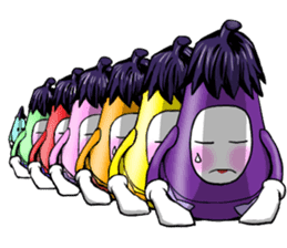eggplant Matryoshka sticker #4289153