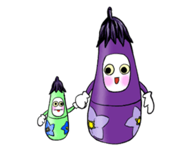 eggplant Matryoshka sticker #4289159