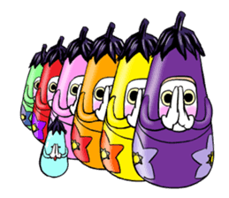 eggplant Matryoshka sticker #4289174