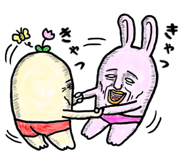 "YUJI" of rabbit sticker #4289644