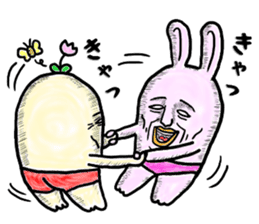 "YUJI" of rabbit sticker #4289644