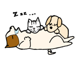 dog,cat sticker #4291615