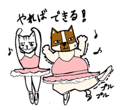 dog,cat sticker #4291616