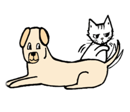 dog,cat sticker #4291619