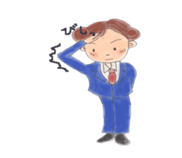 comical salaryman sticker #4291732