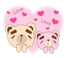 Eyebrows bear siblings sticker #4291779