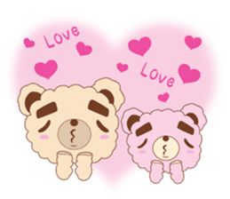 Eyebrows bear siblings sticker #4291779