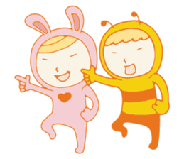 Bee & Bunny sticker #4291824