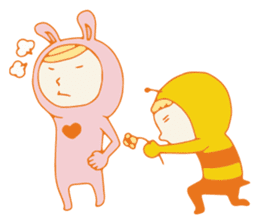 Bee & Bunny sticker #4291829