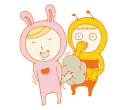 Bee & Bunny sticker #4291830