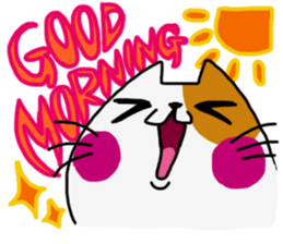 Marshmallow cat maro sticker #4292184