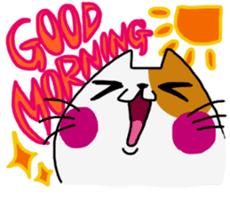 Marshmallow cat maro sticker #4292184