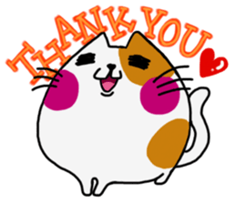 Marshmallow cat maro sticker #4292186