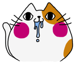 Marshmallow cat maro sticker #4292190
