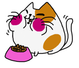 Marshmallow cat maro sticker #4292191
