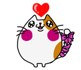 Marshmallow cat maro sticker #4292192