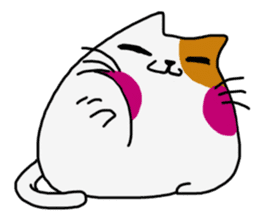 Marshmallow cat maro sticker #4292197