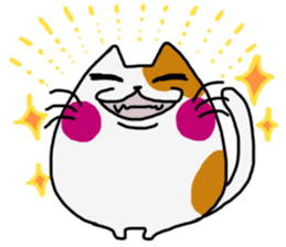 Marshmallow cat maro sticker #4292198