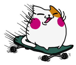 Marshmallow cat maro sticker #4292200