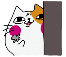 Marshmallow cat maro sticker #4292202
