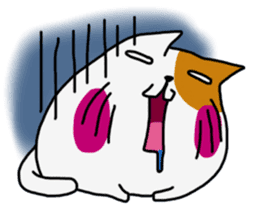 Marshmallow cat maro sticker #4292206