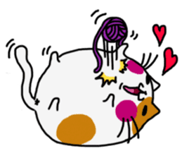 Marshmallow cat maro sticker #4292207