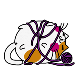 Marshmallow cat maro sticker #4292208