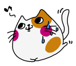 Marshmallow cat maro sticker #4292209