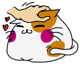 Marshmallow cat maro sticker #4292211