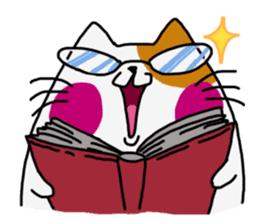 Marshmallow cat maro sticker #4292213