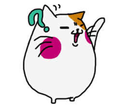 Marshmallow cat maro sticker #4292214