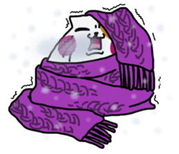 Marshmallow cat maro sticker #4292216