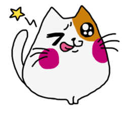 Marshmallow cat maro sticker #4292218