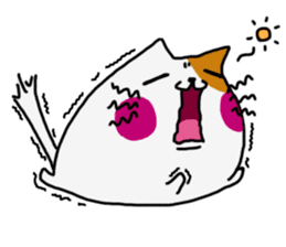 Marshmallow cat maro sticker #4292222