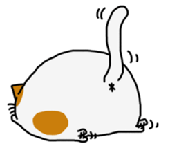 Marshmallow cat maro sticker #4292223