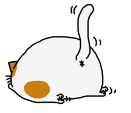 Marshmallow cat maro sticker #4292223