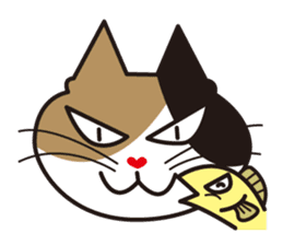 Cat & Fish sticker #4292344